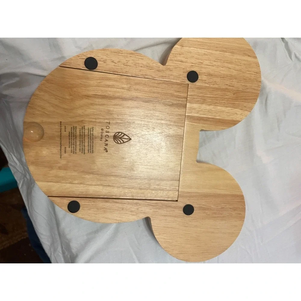 Disney Mickey Mouse Head Shaped Cheese Board With 3 Knife Set